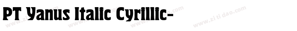 PT Yanus Italic Cyrillic字体转换